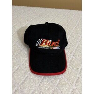 Budweiser Official Beer NASCAR Checkered Flag Embroidered Adjustable Hat